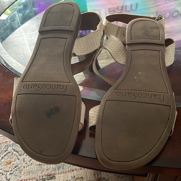 Olivia Miller Cream Strappy Sandals franco sarto - Picture 3 of 4